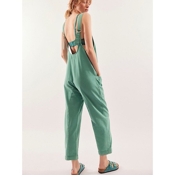 Free People High Roller Green Jumpsuit - Picture 2 of 6